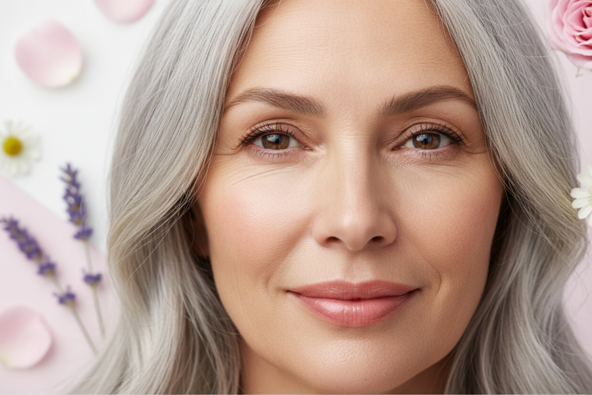 For Your 50s - Natural Silver Hair & Glowing Skin