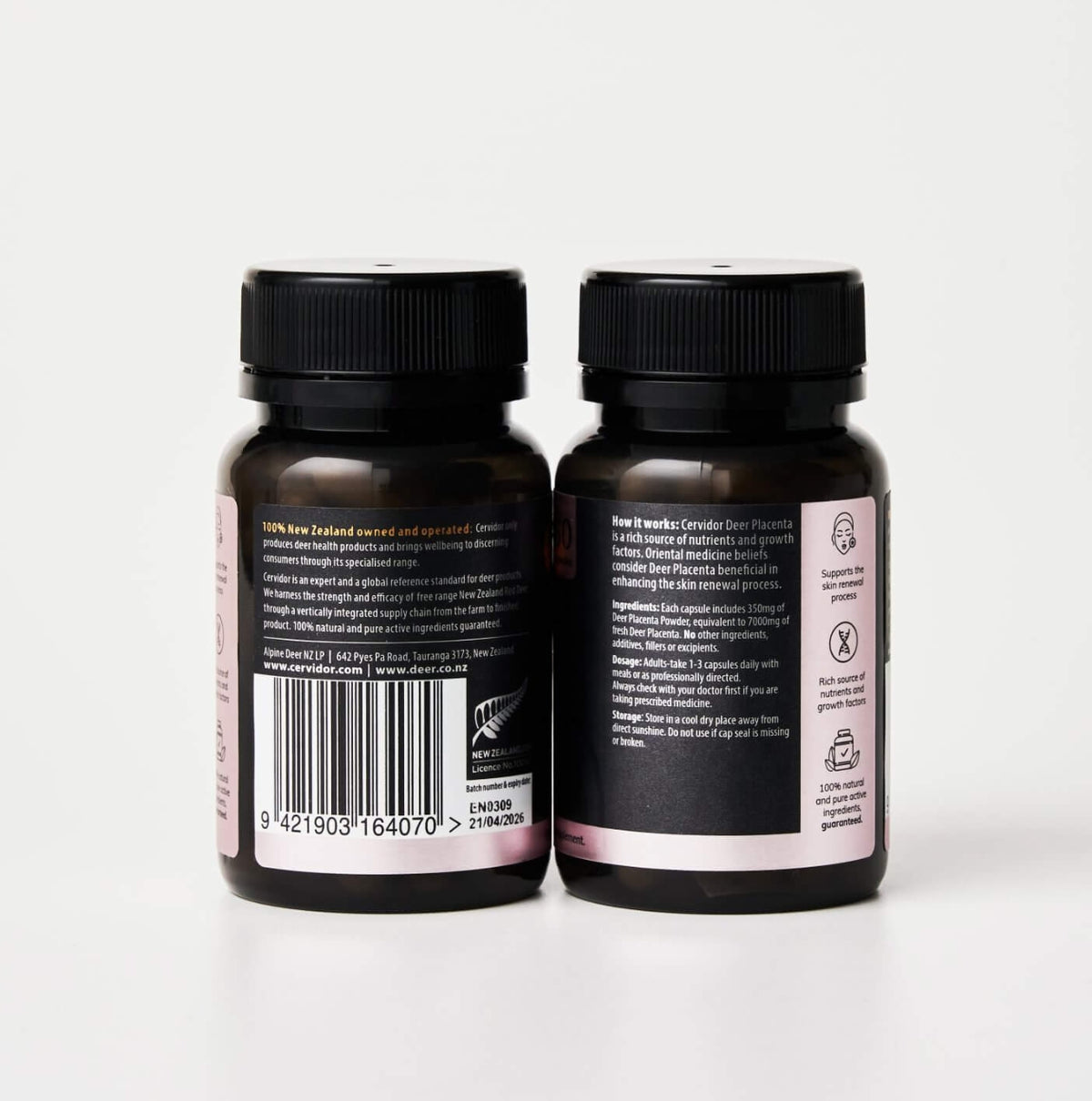 Cervidor Deer Placenta Capsules