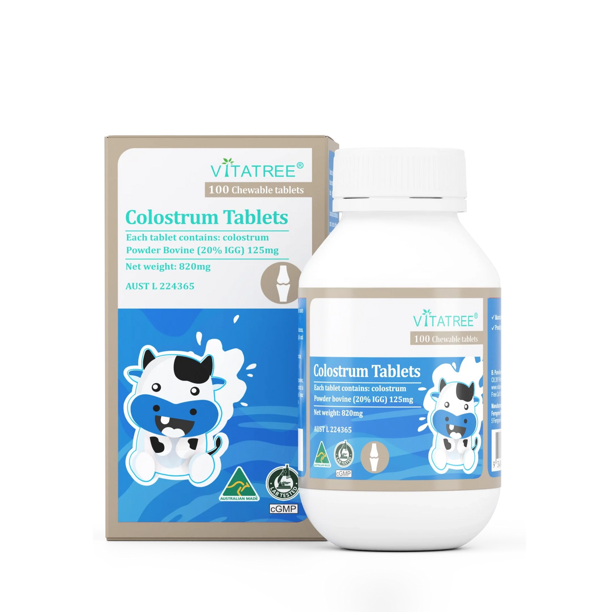 Vitatree Colostrum 820mg Chewable Tablets