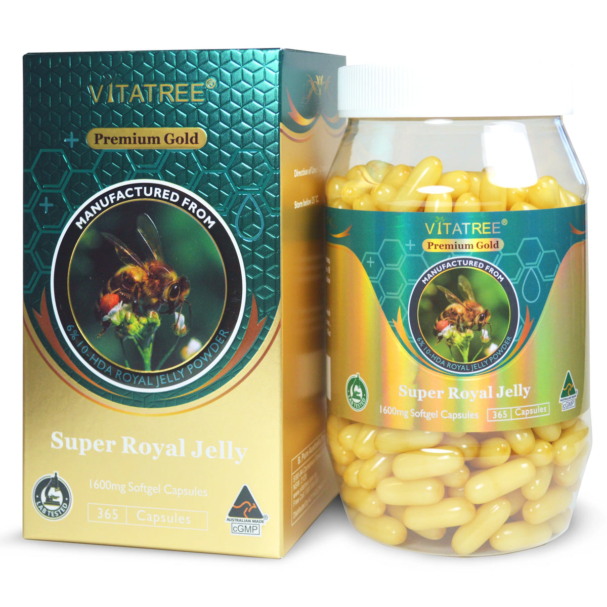Vitatree Super Royal Jelly 1600mg 365 Capsules Premium Gold